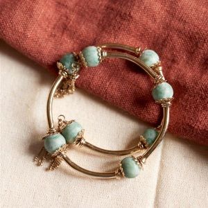 Sezane Sally Bracelet, Green, Pristine, One Size